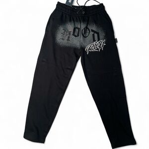 Sz Medium hoodrich joggers black rhymestone